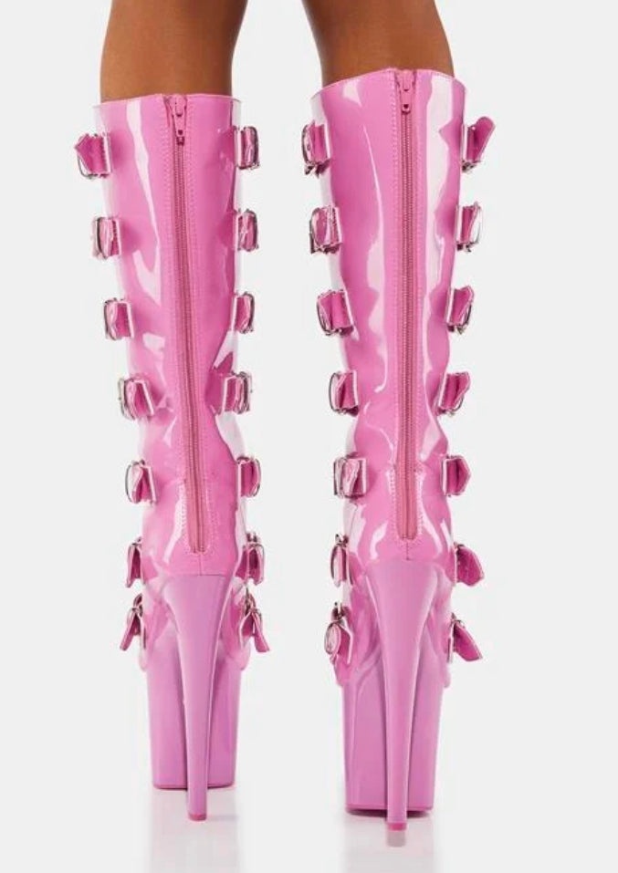 Pink VIP Hustler Stiletto Boot