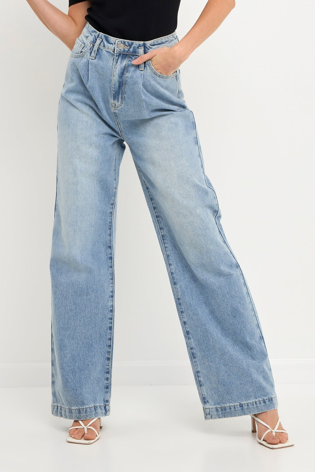 High Waist Wide Leg Denim