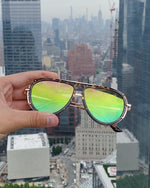 Ivy Luxe - Pride Tangle- Free Round Aviator Sunglasses