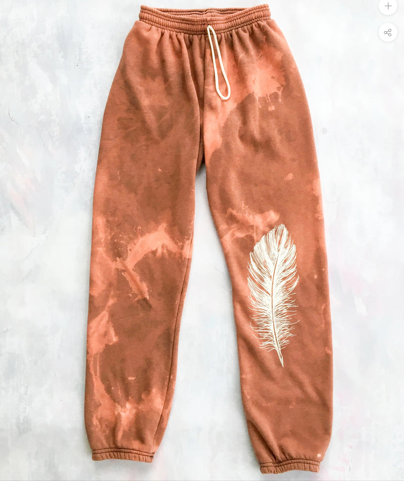 Feather Bleached Out Old School Sweatpants