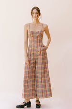 Plaid Palazzo Jumpsuit