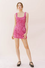 Pink Sequin Shortie Dress