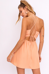 Sleeveless Peach Mini Dress