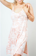 Adorable Bad Ass Pink Tie Dye Slip Dress