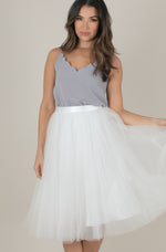 White or Black Tulle Skirt