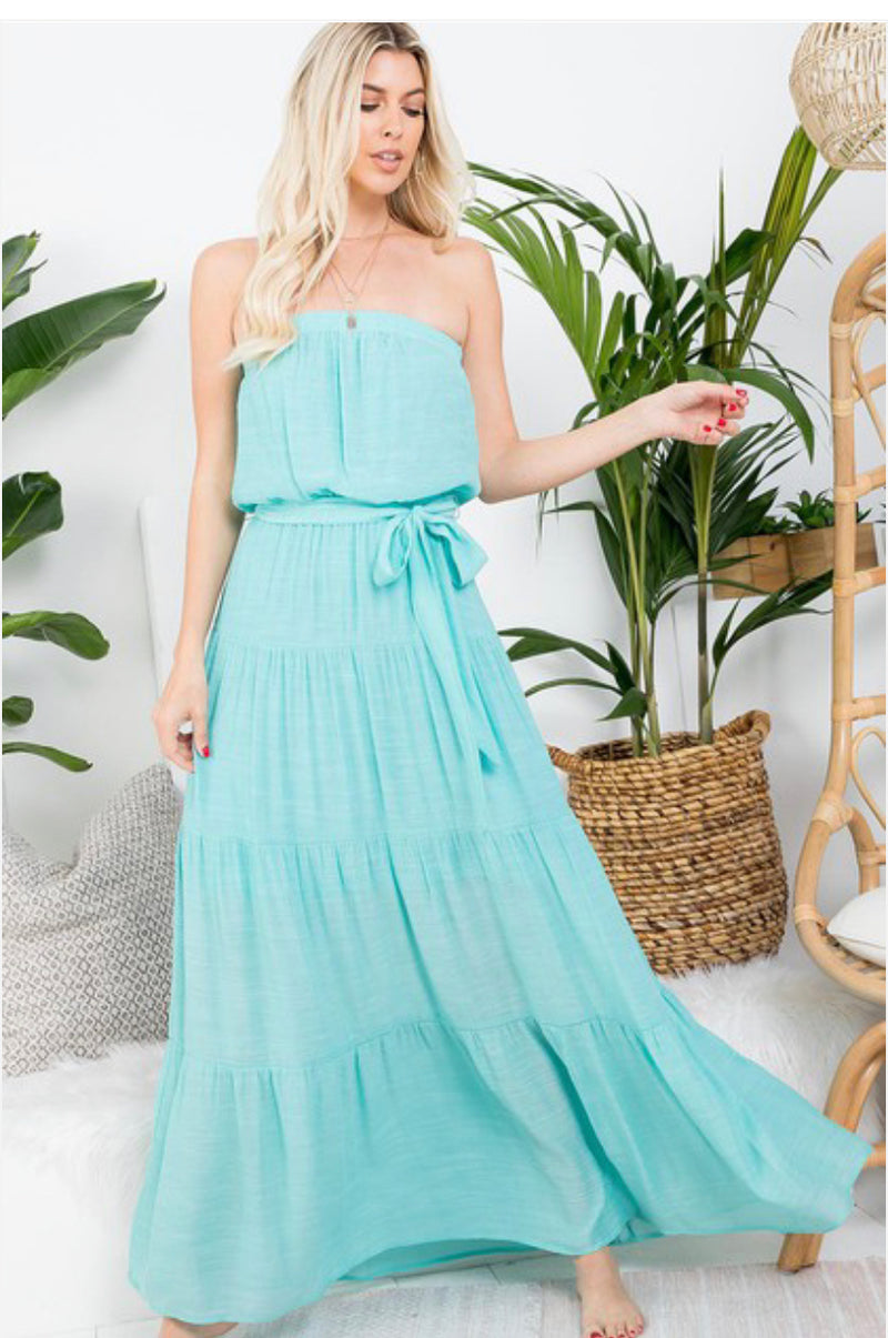 Tube Tiered Maxi Dress