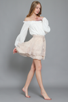 High Waist Floral Mini Skirt