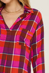 Fuchsia Flannel Shirt