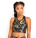 Chains and Graffiti Crop Top