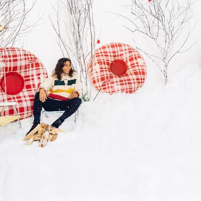 Plaid Winter Snow Tube