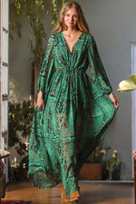 Evergreen Belted Maxi Dress