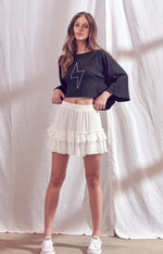 Lightening Bolt Crop Top