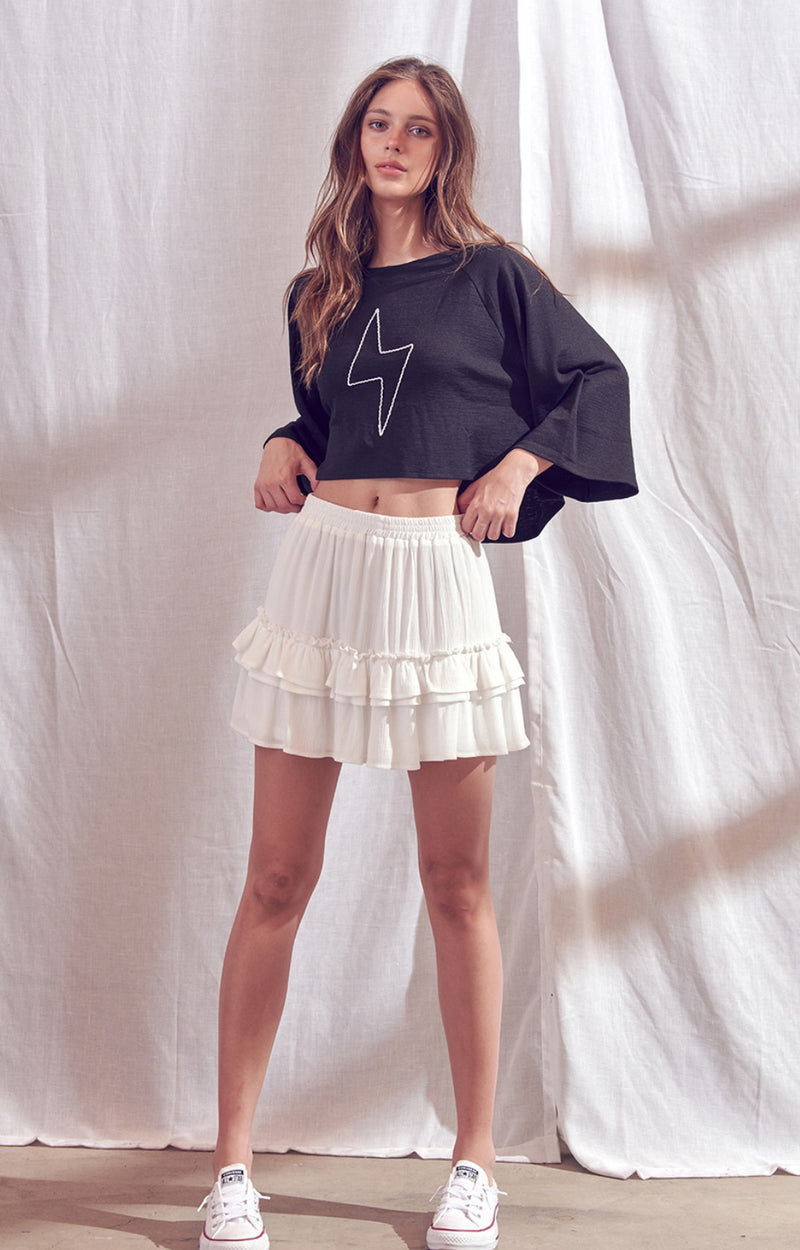 Lightening Bolt Crop Top