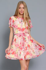 Pink Floral Shortie Dress