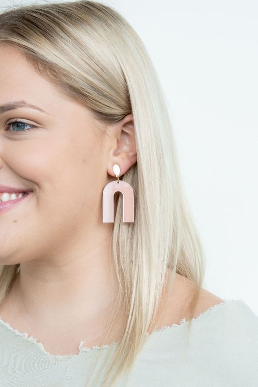 Archie - Rose Gold / Acrylic Earrings