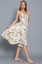 Tropical Spaghetti Strap Dress