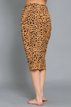 Twist Front Leopard Skirt