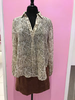 Sheer Snakeskin Blouse