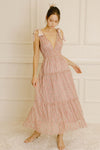 Pink Silver Floral Maxi