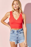 Red Crop Top
