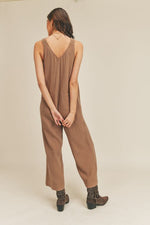 Sleeveless V Neck Jumpsuit