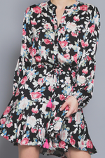 Floral Button Down Mini Dress