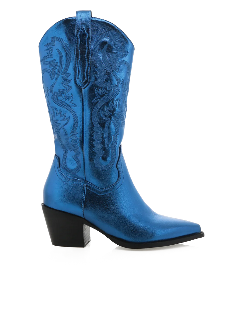 Cobalt Metallic Western Boot