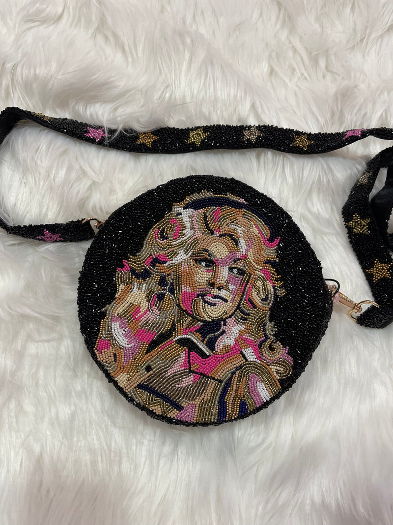 What Would Dolly Do Round Zipper Bag