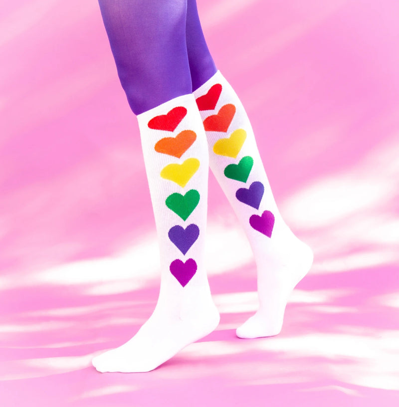 Rainbow Heart Socks