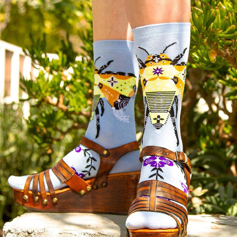 Bee and Flowers Socks