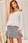 Off Shoulder Bubble Sleeve Top