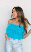 Sky Blue Feather Crop