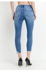 Skinny Jean with Hem Destruction