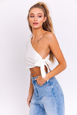 One Shoulder Side Crop Top