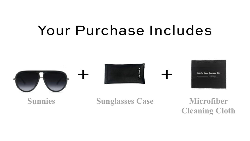 Ivy Luxe Black Tangle Free Sustainable Sunglasses