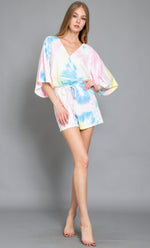 Kimono Tie Front Waist Romper