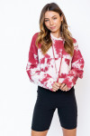 Maroon Tie Dye Hoodie