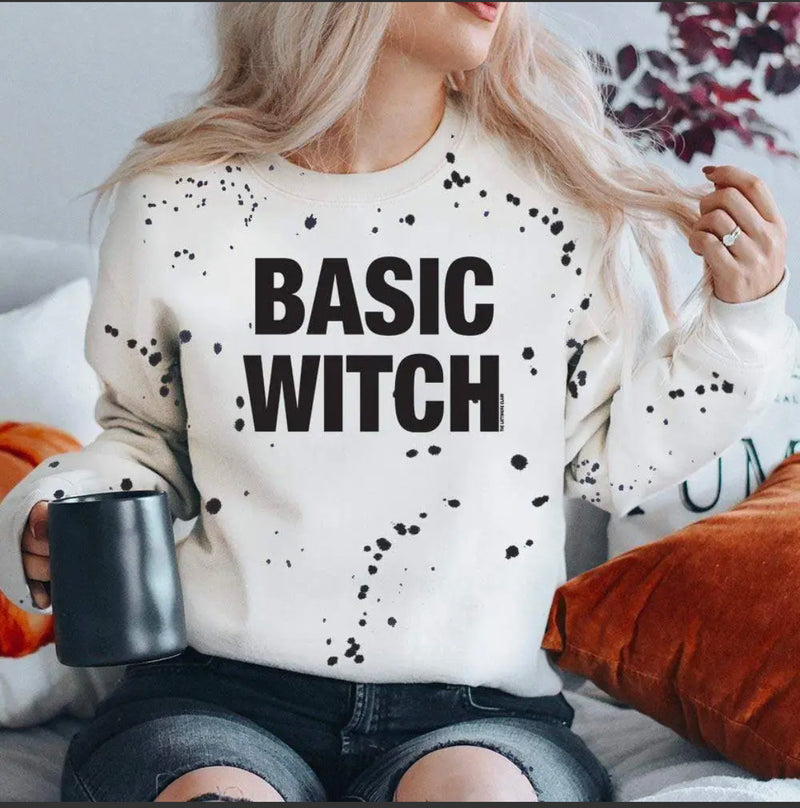 Basic Witch White Black Splatter