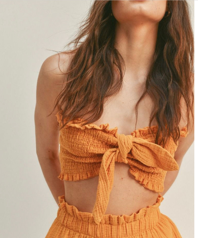 Sunset Smocked Tube Top