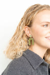 Archie - Olive/ Acrylic Earrings