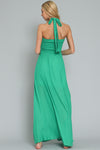 Green with Envy Halter Cut Out Maxi Dress