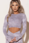 BLOGGER LONG SLEEVE CROP- WASHED