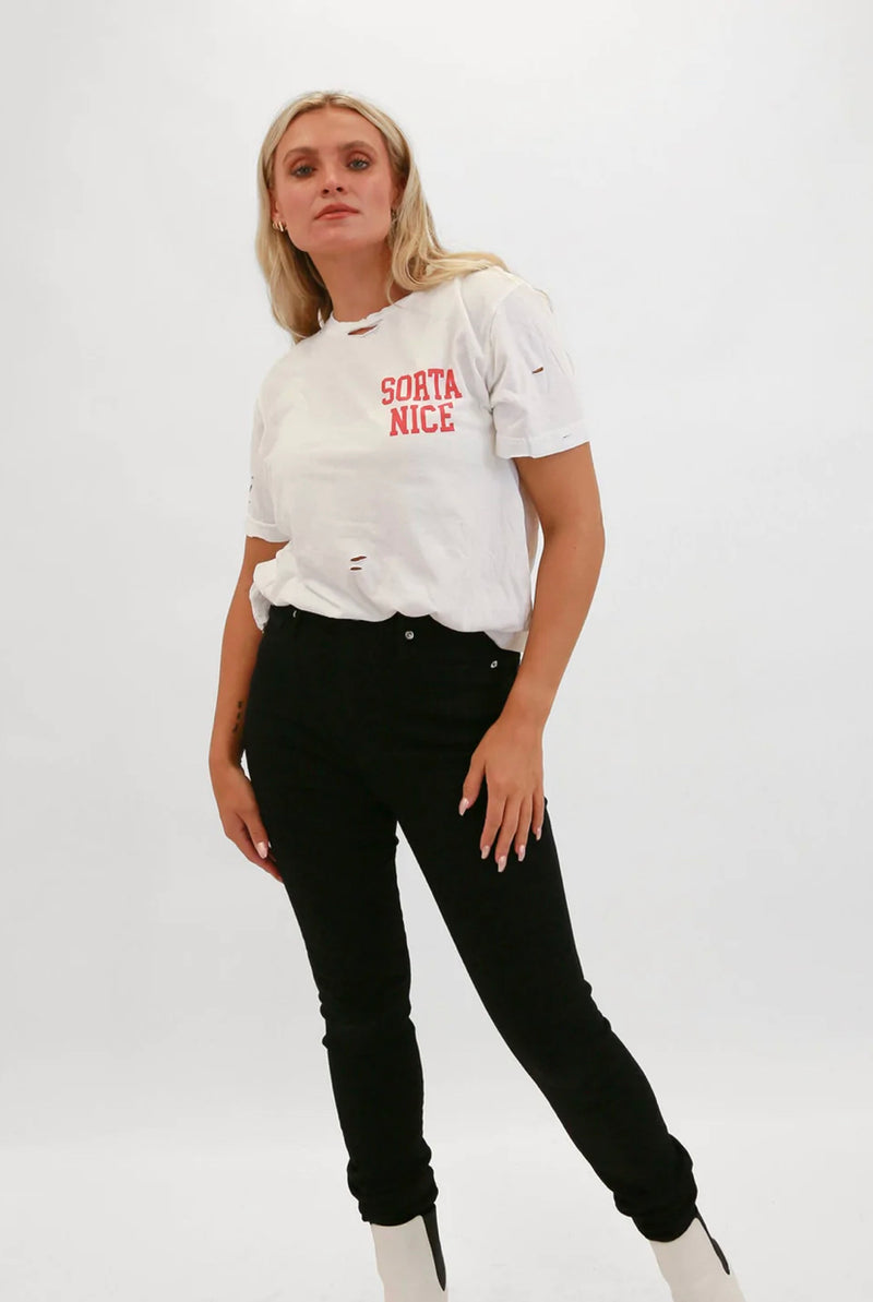 Sorta Nice Distressed Tee