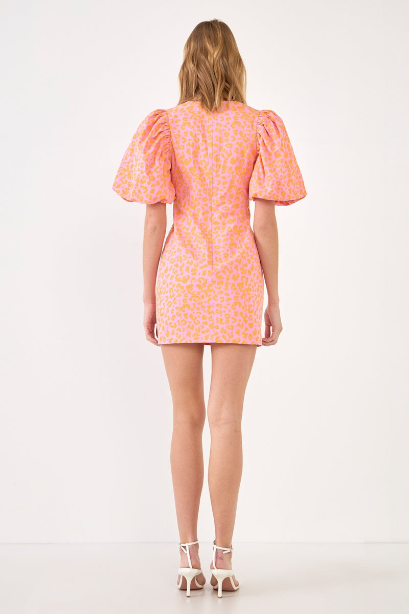 Pink Orange Leopard Shortie Dress