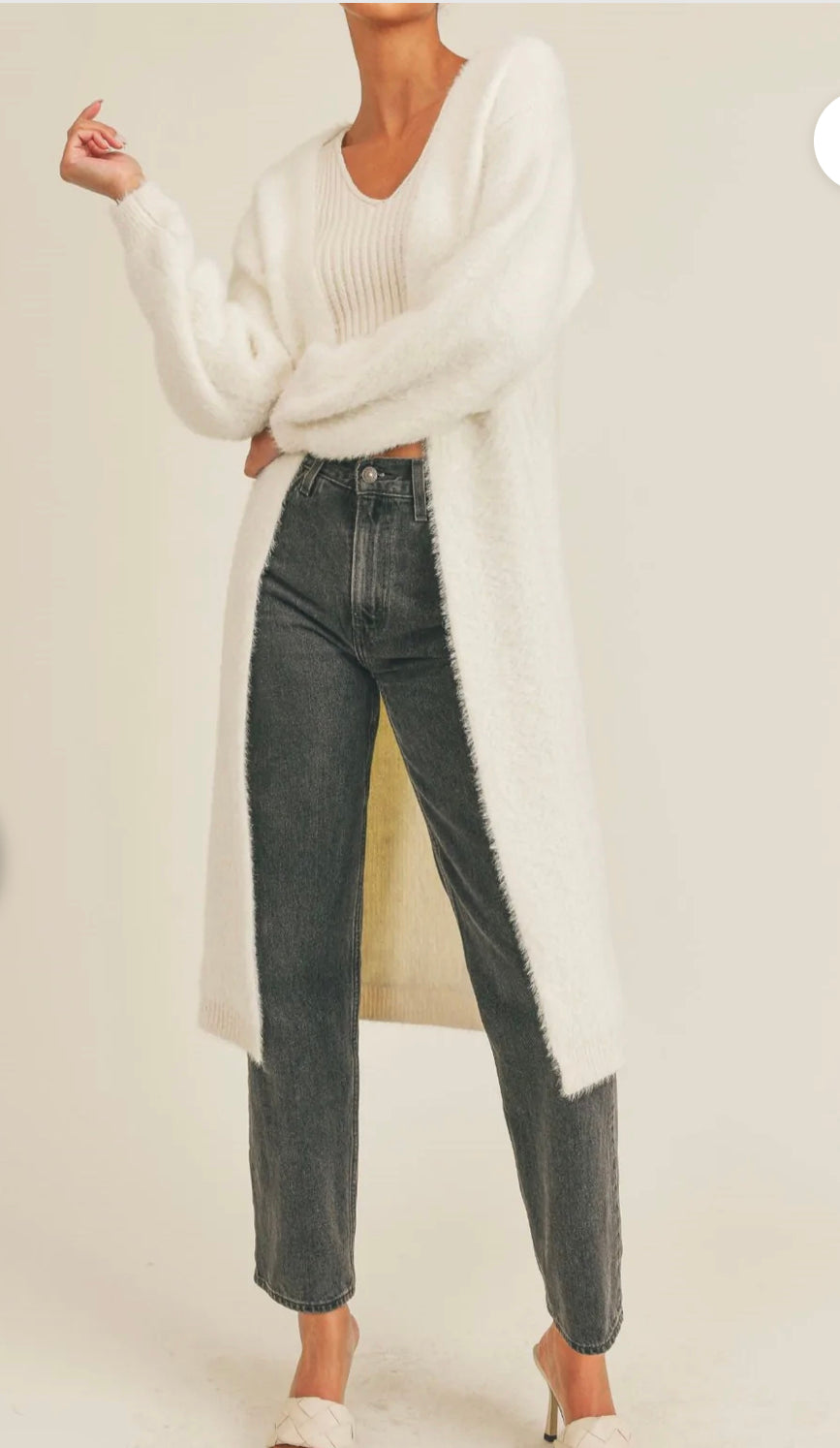 Long Lightweight Crème Sweater