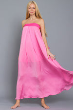 Pink/Fuchsia Tube Maxi Dress