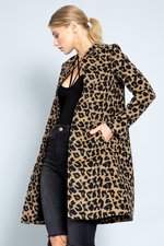 Leopard Long Sleeve Coat
