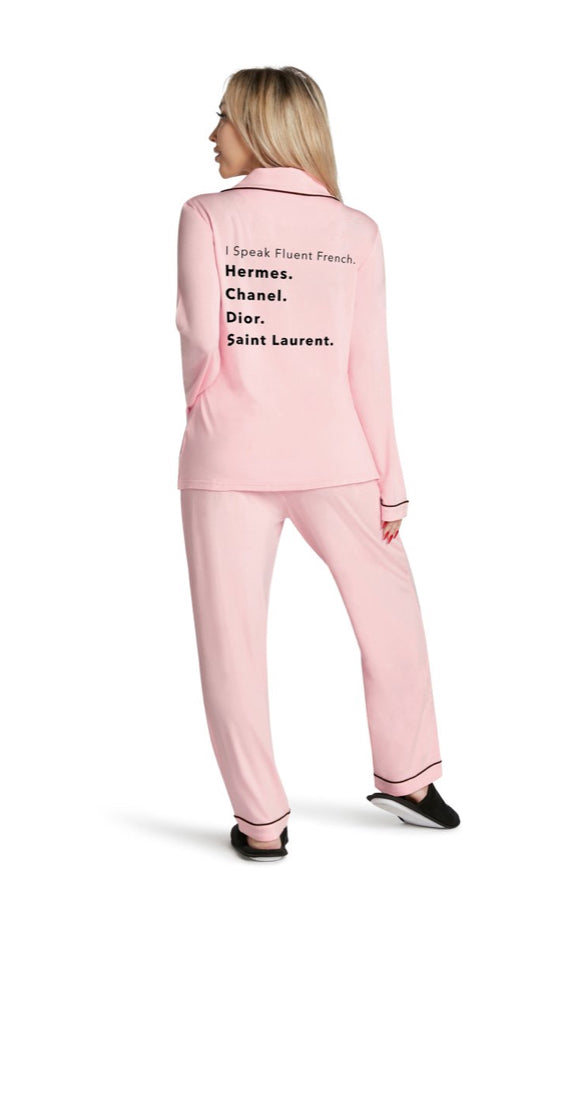 Lightweight Pajama Set -Fluent French