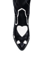 Space Cowgirl Black and White Western Boot