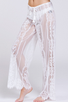 Tie Waisted Lace Long Pants